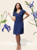 Women V Neck Embellished Midi Dress