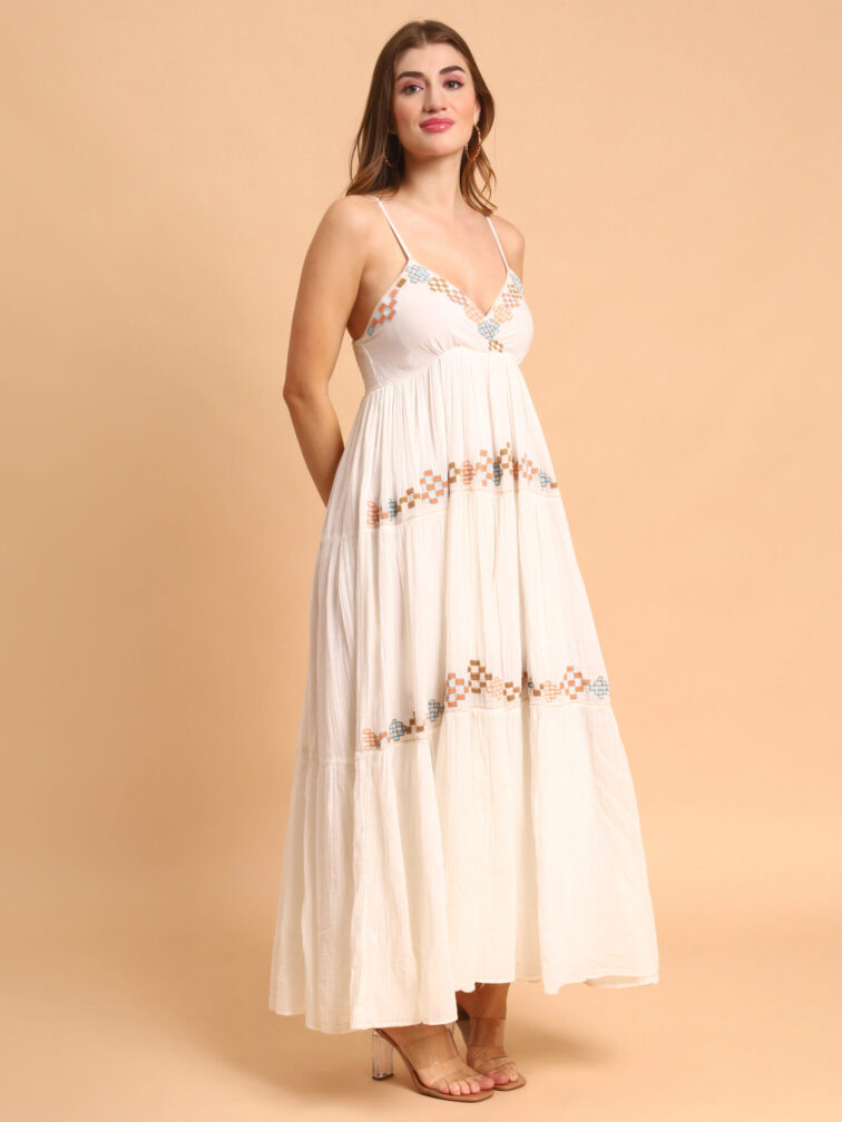 Women White Maxi Dress