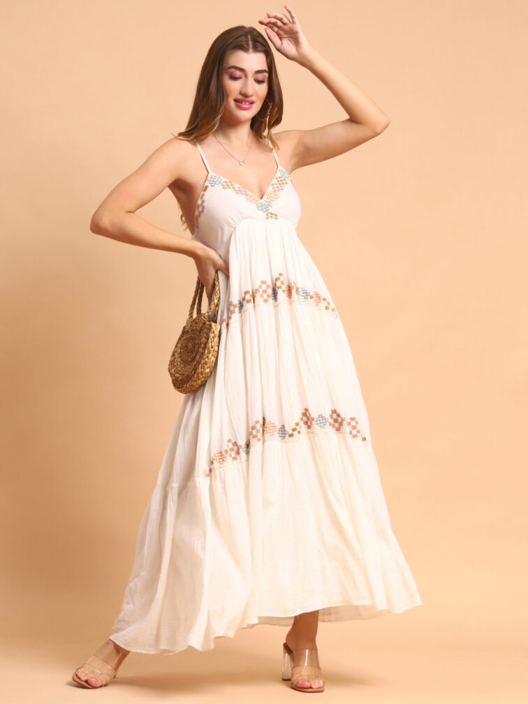 Women White Maxi Dress