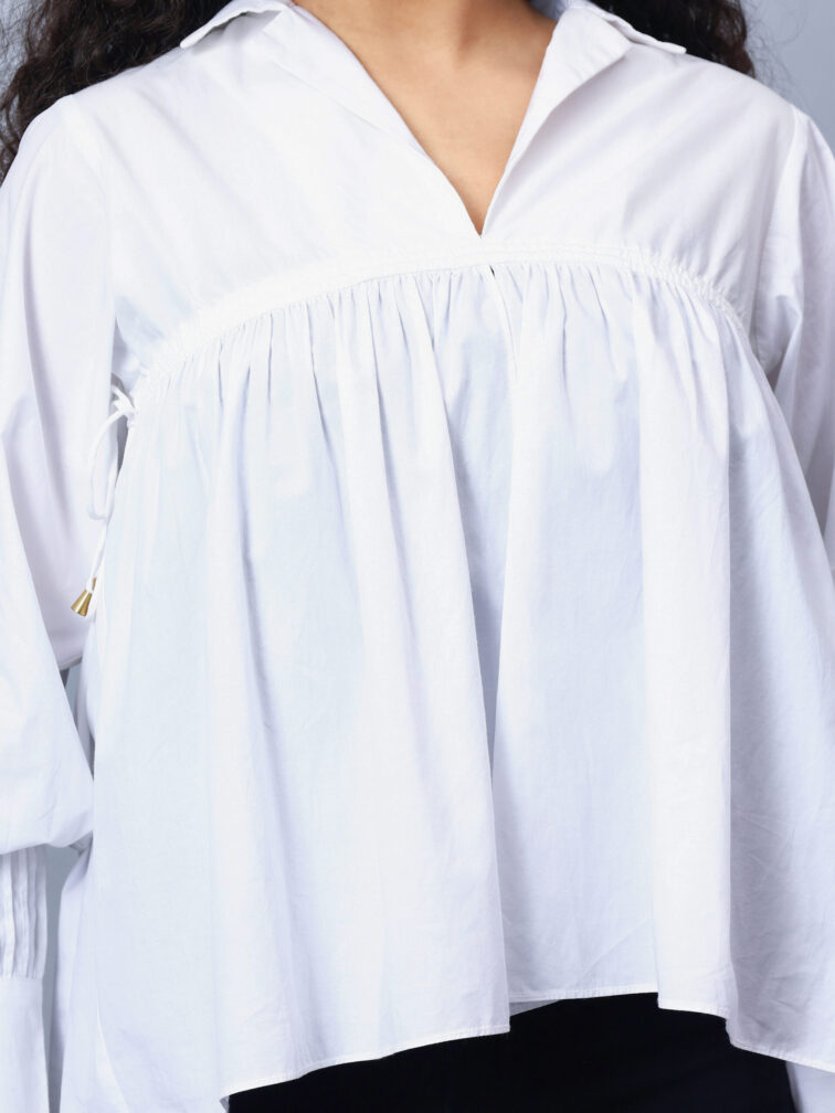 Women White Full Sleeves Top