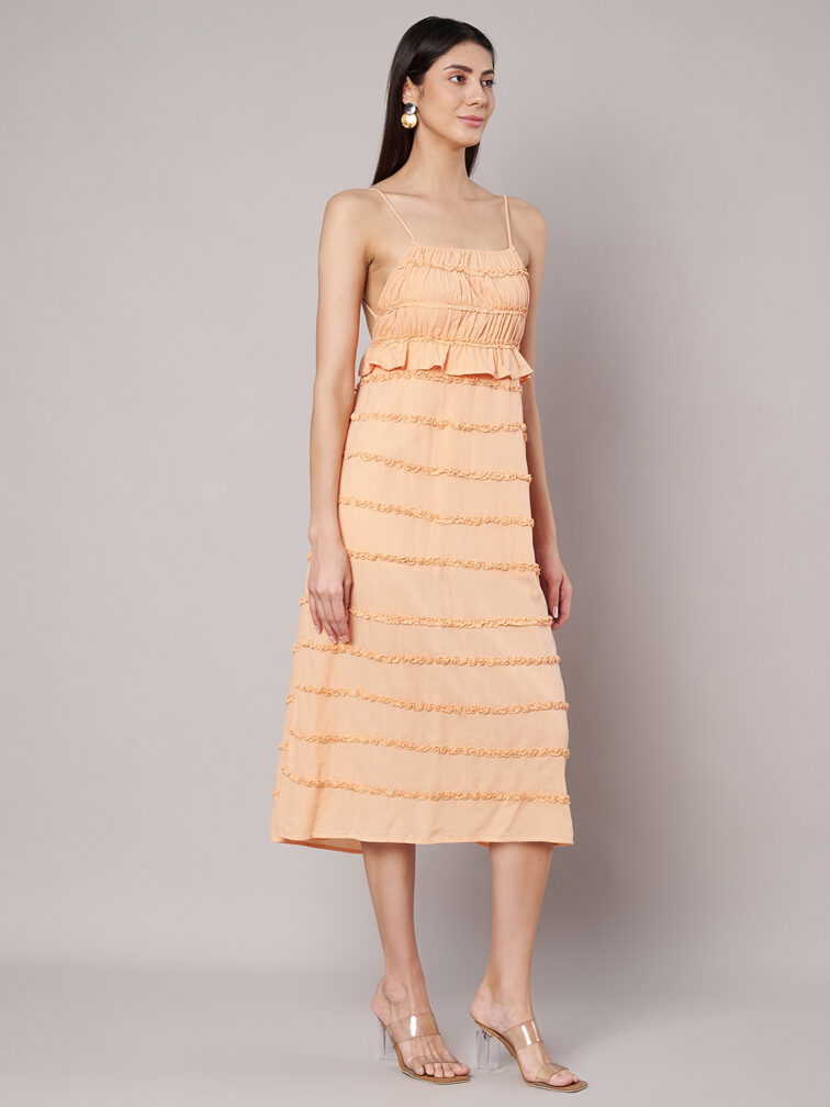 Women Cotton Fit & Flare Midi Dress