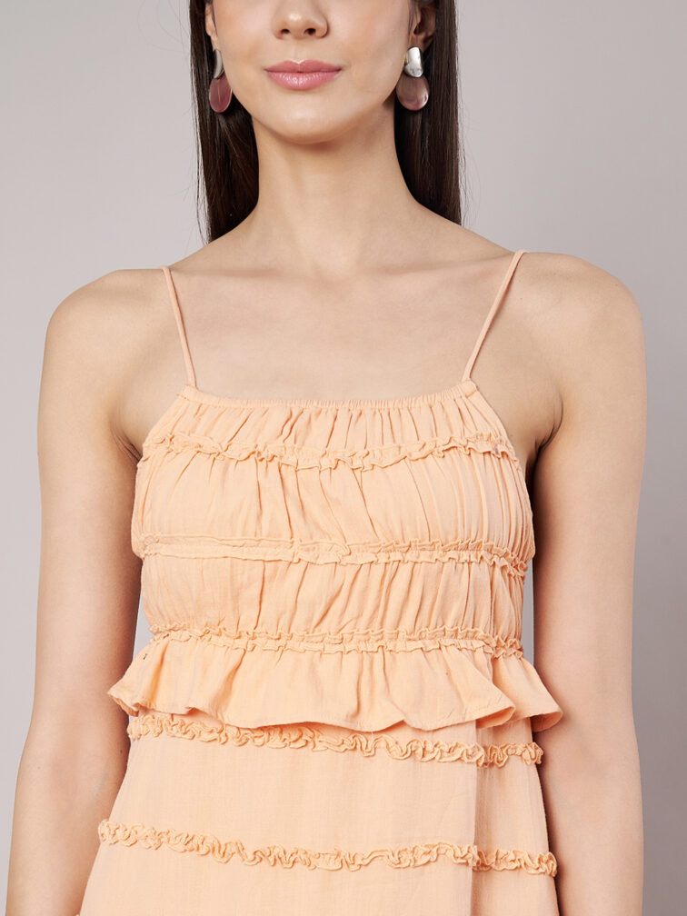 Women Cotton Fit & Flare Midi Dress