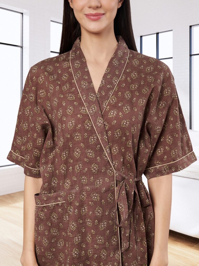 Amagyaa Women's Premium Printed Bathrobe