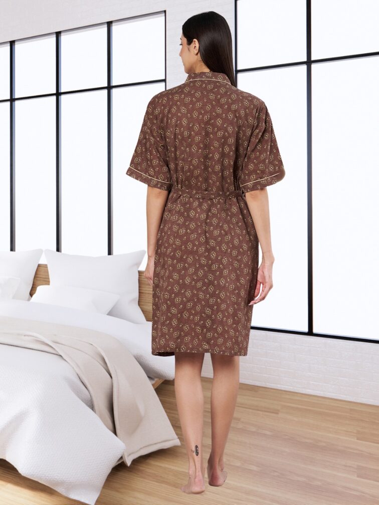 Amagyaa Women's Premium Printed Bathrobe