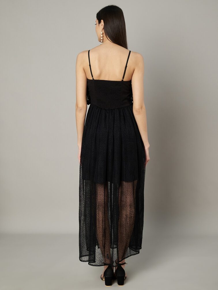 3D Flower with pearl detailing Maxi dress